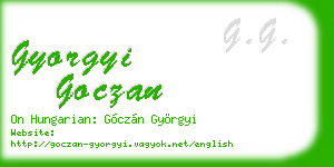 gyorgyi goczan business card